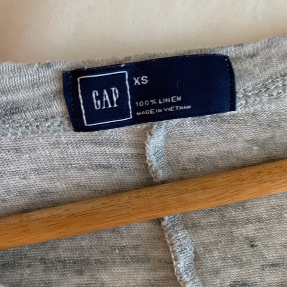 Gap Heathered Gray Linen Shirt - Picture 3 of 5